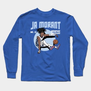 Ja Morant Comic Style Long Sleeve T-Shirt